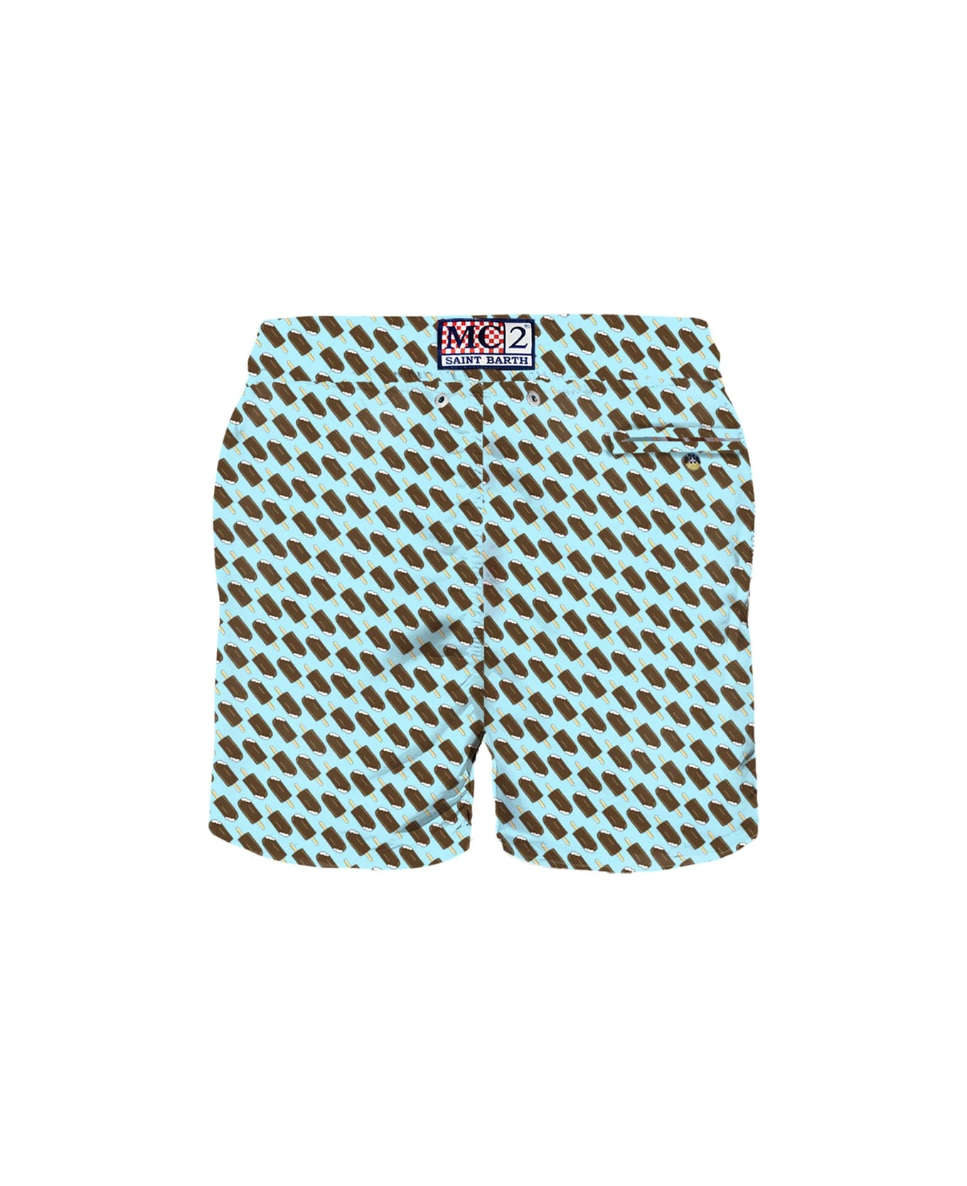 MC2 Saint Barth Man Light Fabric Swim Shorts With Cremino Print | Algida® Special Edition 4 MC2 Saint Barth Man Light Fabric Swim Shorts With Cremino Print | Algida® Special Edition - Image 2