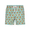 Aquamarine Swim Shorts With Palm Pattern -Family Dressing 0a1ff4a9a5c7479753bd3c5240d72d9d