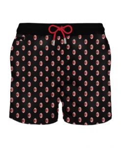 MC2 Saint Barth Man Light Fabric Swim Shorts With Milan Print | Milan Special Edition