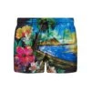 Dolce & Gabbana Short Multicolor Swim Trunks With Hawaiian Print And Branded Drawstring In Light Polyester Man -Family Dressing 10e09447cb2ef1eed1219d3c2b9186df