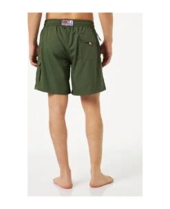 MC2 Saint Barth Man Military Green Comfort And Stretch Swim Shorts -Family Dressing 1374a02762d7076cea2d6eb6d3373e22