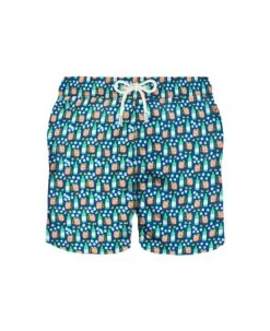 MC2 Saint Barth Light Fabric Man Swim Shorts Moscow Mule Print
