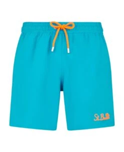 MC2 Saint Barth Man Light Blue Comfort Swim Shorts