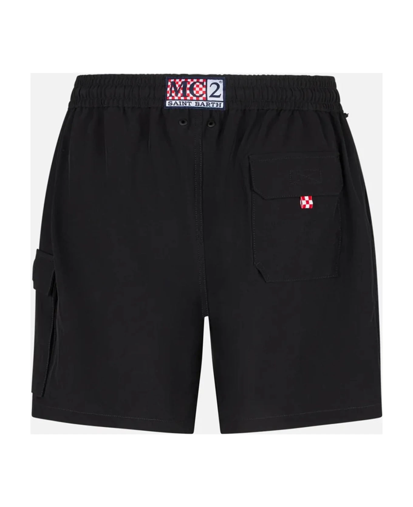 MC2 Saint Barth Man Comfort And Stretch Black Swim Shorts 4 MC2 Saint Barth Man Comfort And Stretch Black Swim Shorts - Image 2