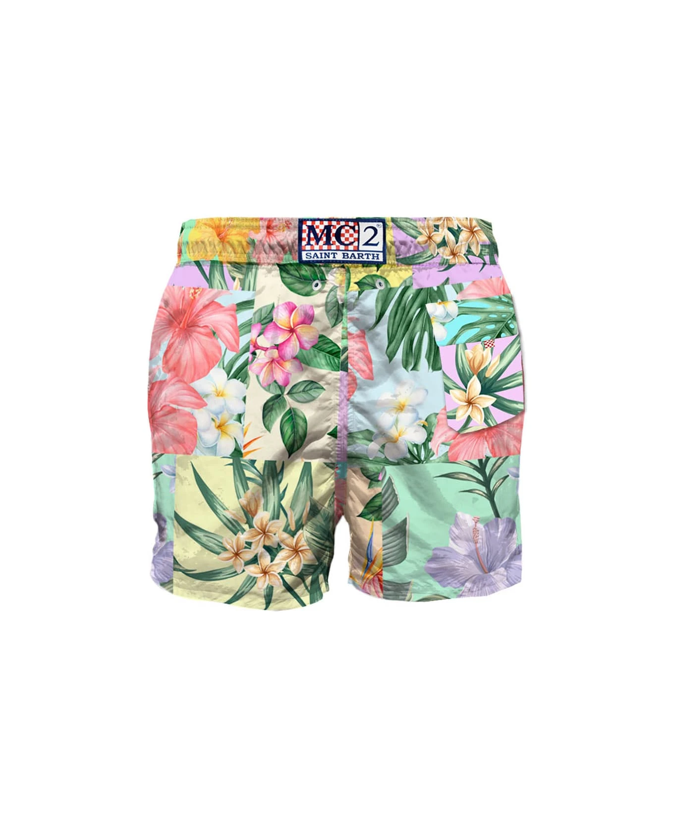 MC2 Saint Barth Patchflower Mid-length Swim Shorts 4 MC2 Saint Barth Patchflower Mid-length Swim Shorts - Image 2