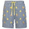 Embroidered Ducks Blue Swim Shorts By Mc2 Saint Barth