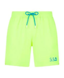 MC2 Saint Barth Man Fluo Yellow Comfort Swim Shorts