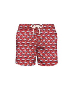 MC2 Saint Barth Light Fabric Man Swim Shorts Off-road Print