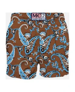 MC2 Saint Barth Man Linen Swim Shorts With Paisley Print -Family Dressing 2e16043cef6c22b720d8129cb6d0a6ac