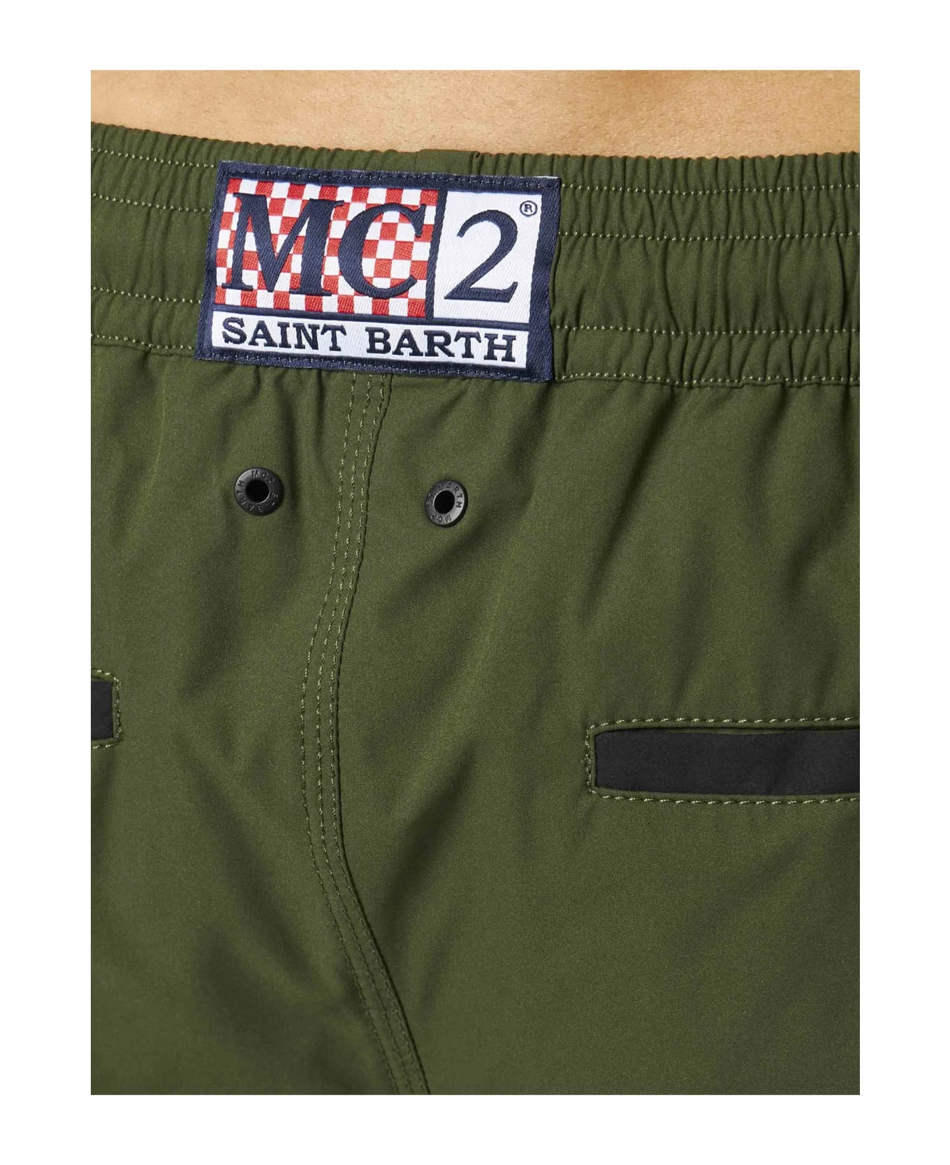 MC2 Saint Barth Man Swim Shorts With Side Logo And Contrast 7 MC2 Saint Barth Man Swim Shorts With Side Logo And Contrast - Image 5
