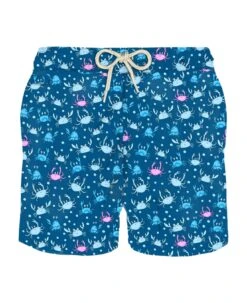 MC2 Saint Barth Man Light Fabric Swim Shorts With Crab Print