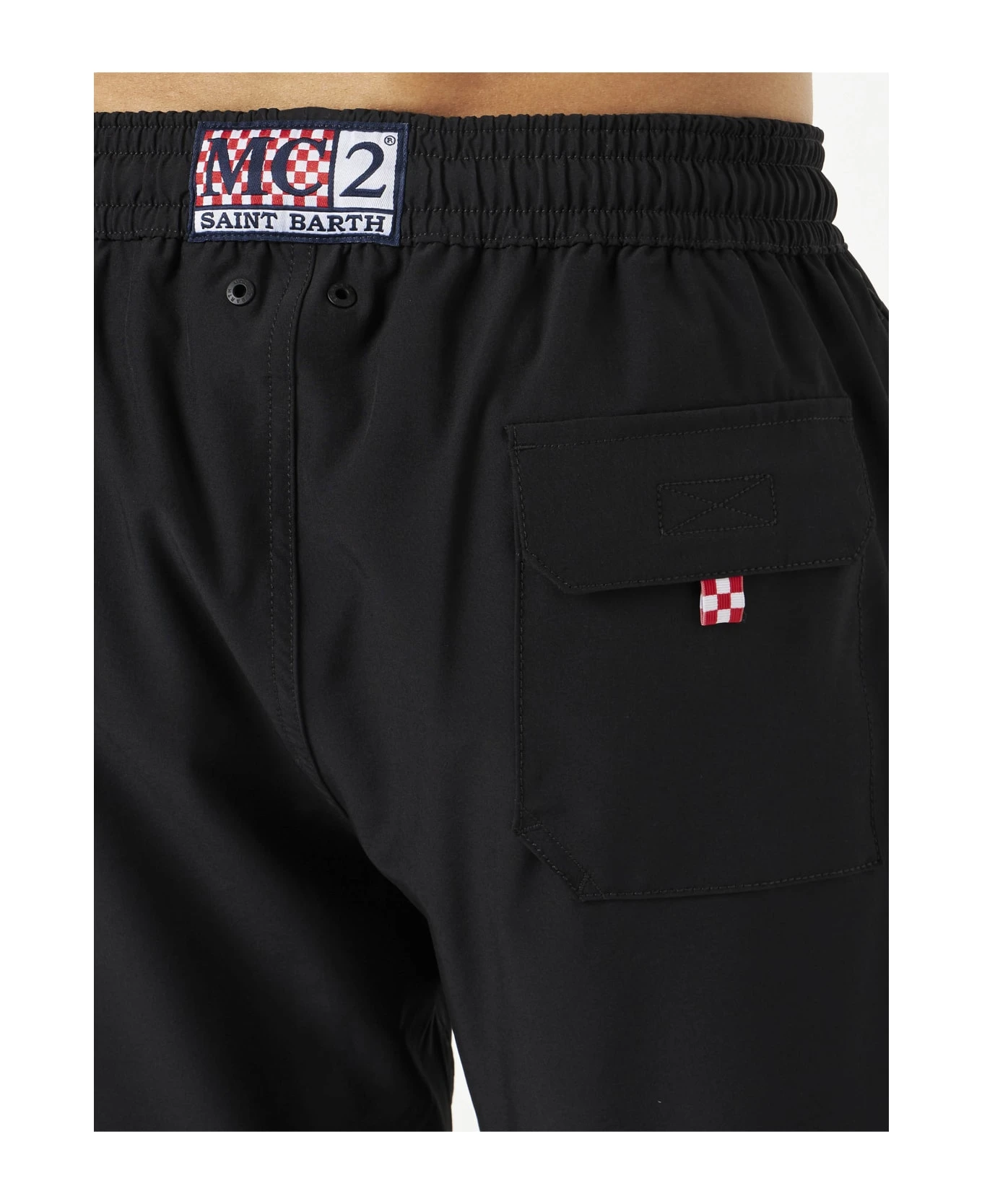 MC2 Saint Barth Man Comfort And Stretch Black Swim Shorts 7 MC2 Saint Barth Man Comfort And Stretch Black Swim Shorts - Image 5