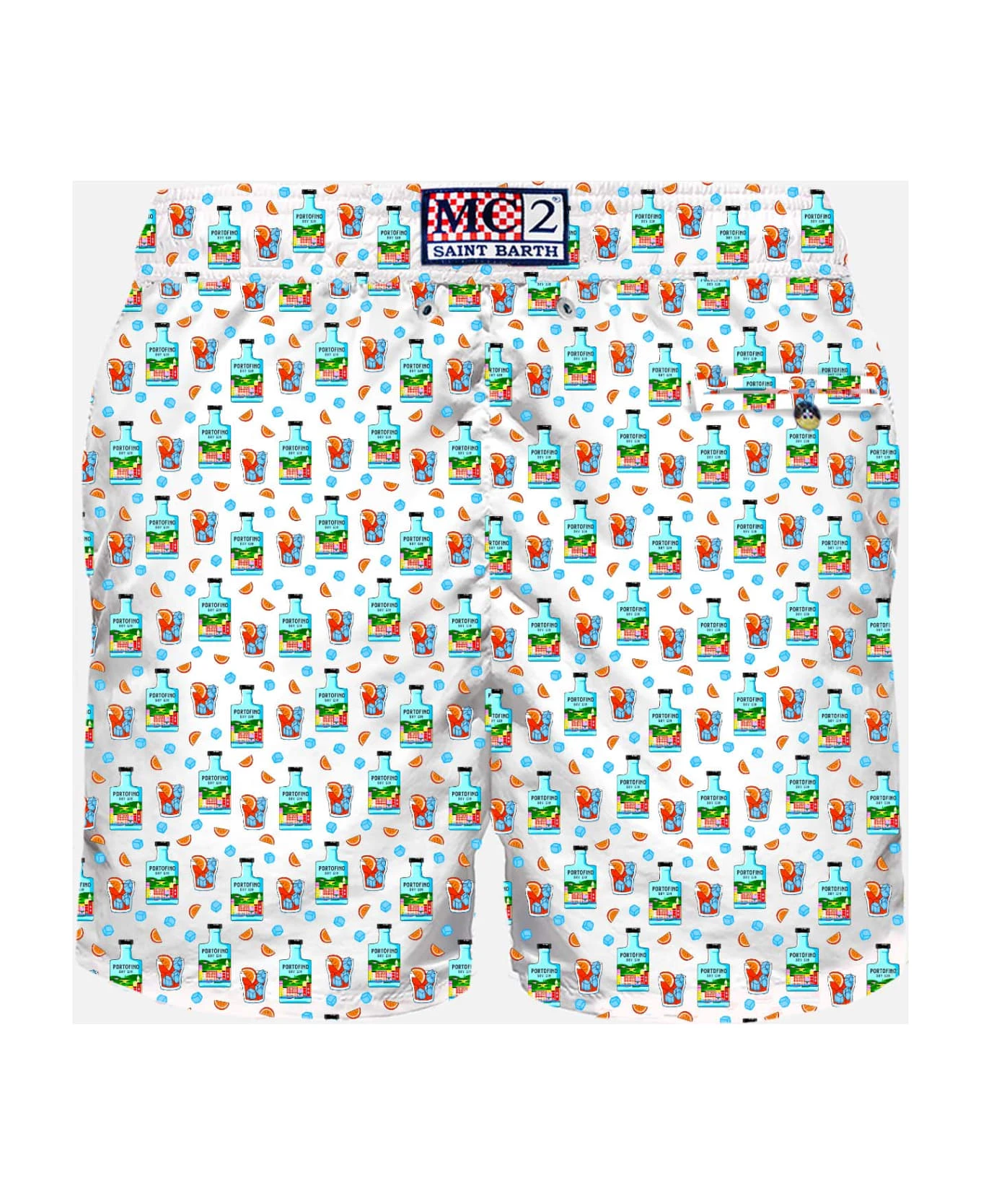 MC2 Saint Barth Man Light Fabric Swim Shorts With Portofino Dry Gin Print | Portofino Dry Gin Special Edition 4 MC2 Saint Barth Man Light Fabric Swim Shorts With Portofino Dry Gin Print | Portofino Dry Gin Special Edition - Image 2