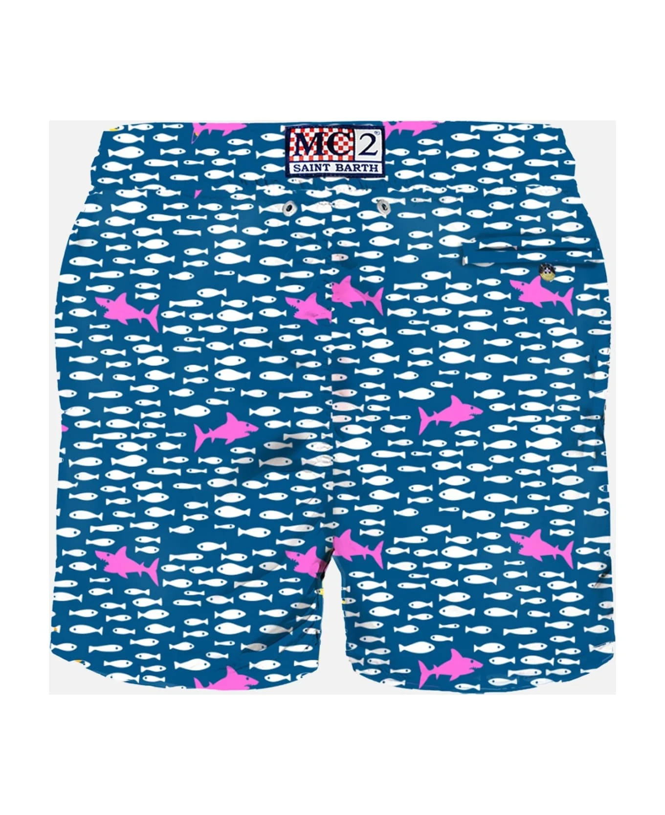 MC2 Saint Barth Man Light Fabric Swim Shorts With Fish And Sharks Print 4 MC2 Saint Barth Man Light Fabric Swim Shorts With Fish And Sharks Print - Image 2