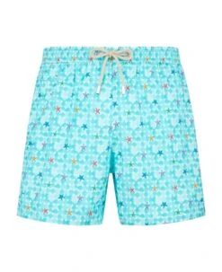 MC2 Saint Barth Man Light Fabric Comfort Swim Shorts With Sea Star Print