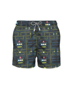 MC2 Saint Barth Man Swim Shorts With Pac-man Print