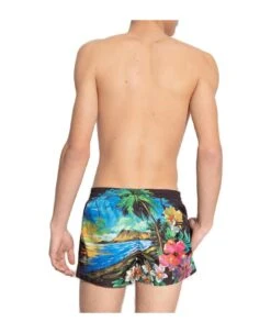 Dolce & Gabbana Hawaiian Print Swim Trunks -Family Dressing 384c2a948ef25e97a820164cef3270e2