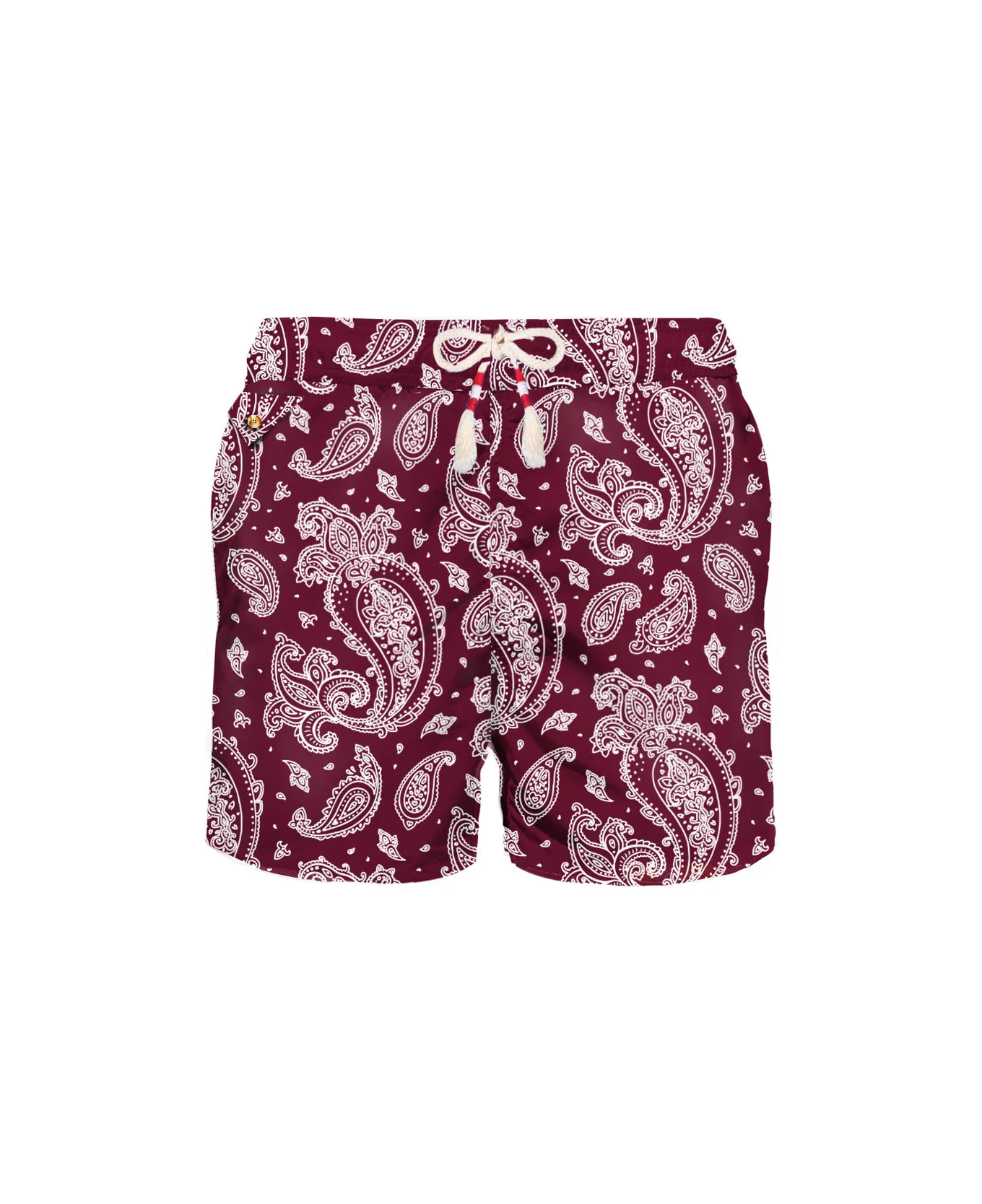 MC2 Saint Barth Man Light Fabric Swim Shorts With Burgundy Paisley Print 3 MC2 Saint Barth Man Light Fabric Swim Shorts With Burgundy Paisley Print