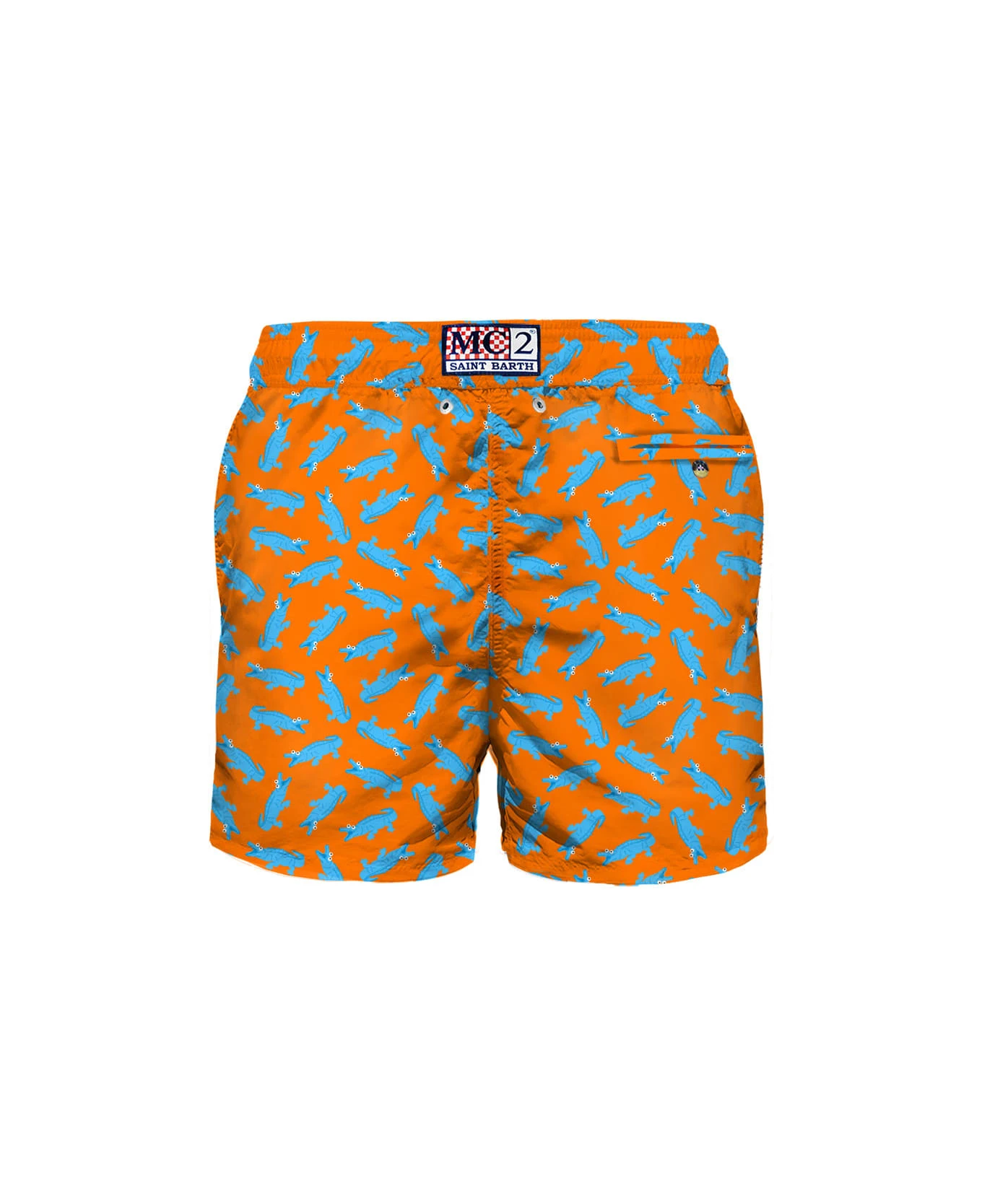 MC2 Saint Barth Light Fabric Man Swim Shorts With Crocodile Print 4 MC2 Saint Barth Light Fabric Man Swim Shorts With Crocodile Print - Image 2