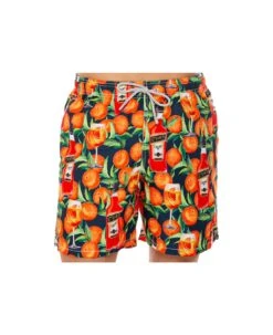 MC2 Saint Barth Mid-length Swim Short Spritz Time Blue Print -Family Dressing 49610e418bfef26a15497b186e5c135f