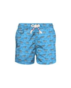 MC2 Saint Barth Light Fabric Man Swim Shorts Zebra Print