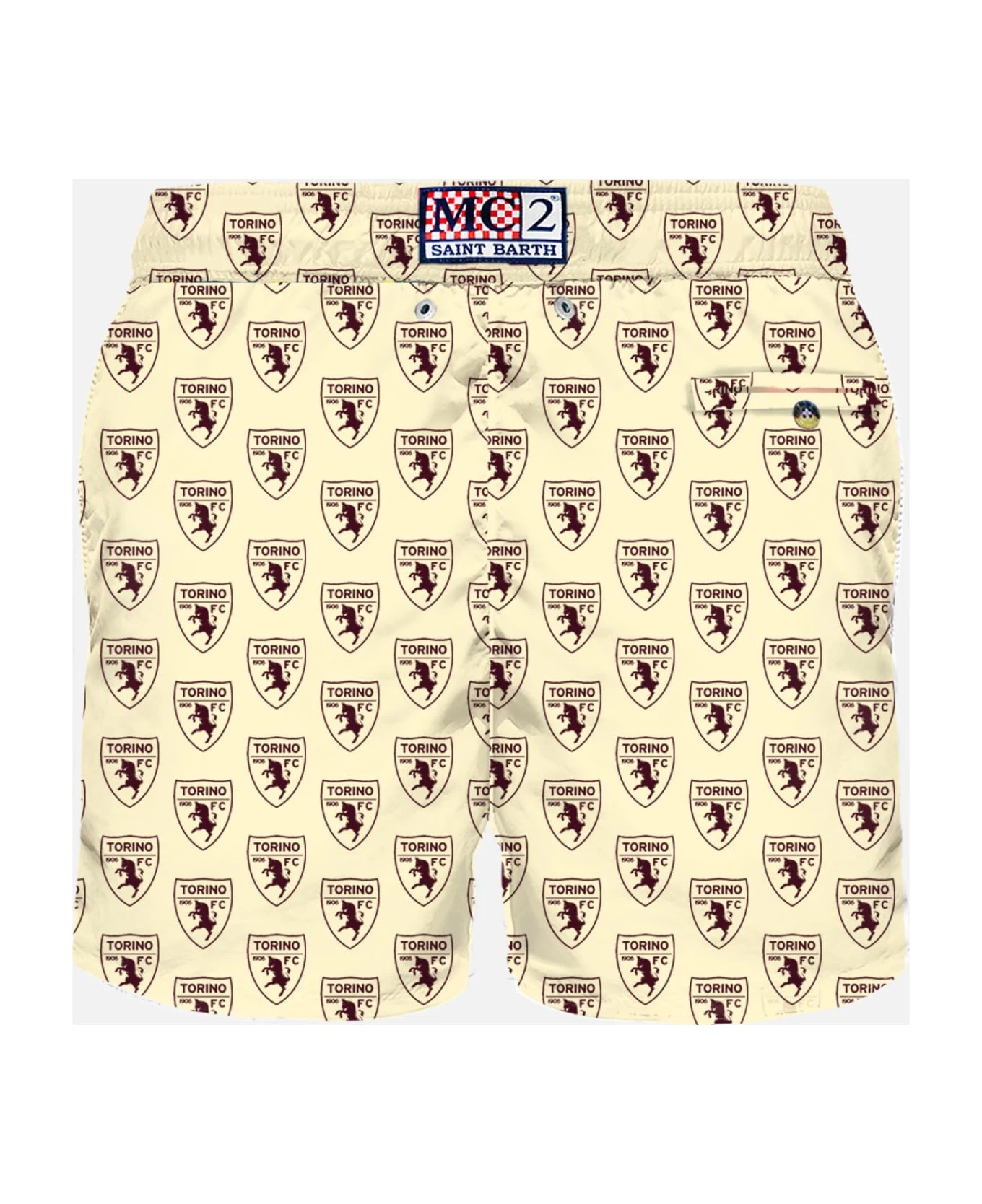 MC2 Saint Barth Man Light Fabric Swim Shorts With Tauros Logo | Torino Fc Special Edition 4 MC2 Saint Barth Man Light Fabric Swim Shorts With Tauros Logo | Torino Fc Special Edition - Image 2