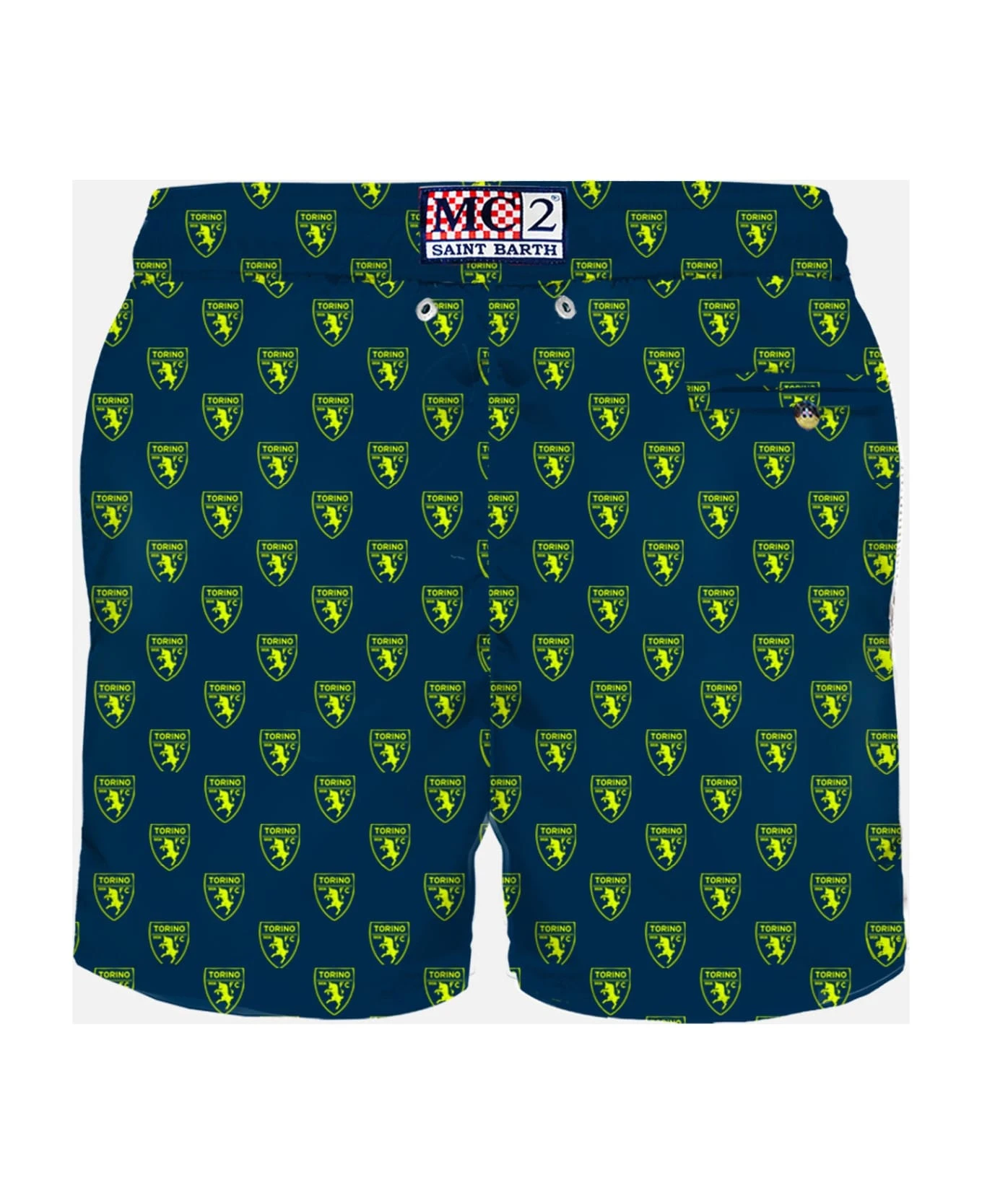 MC2 Saint Barth Man Light Fabric Swim Shorts With Taurus Logo | Torino Fc Special Edition 4 MC2 Saint Barth Man Light Fabric Swim Shorts With Taurus Logo | Torino Fc Special Edition - Image 2