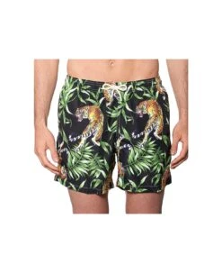 MC2 Saint Barth Man Light Fabric Swim Shorts With Tiger Print -Family Dressing 5d443ed2721434c0af002eddaf69dc2b
