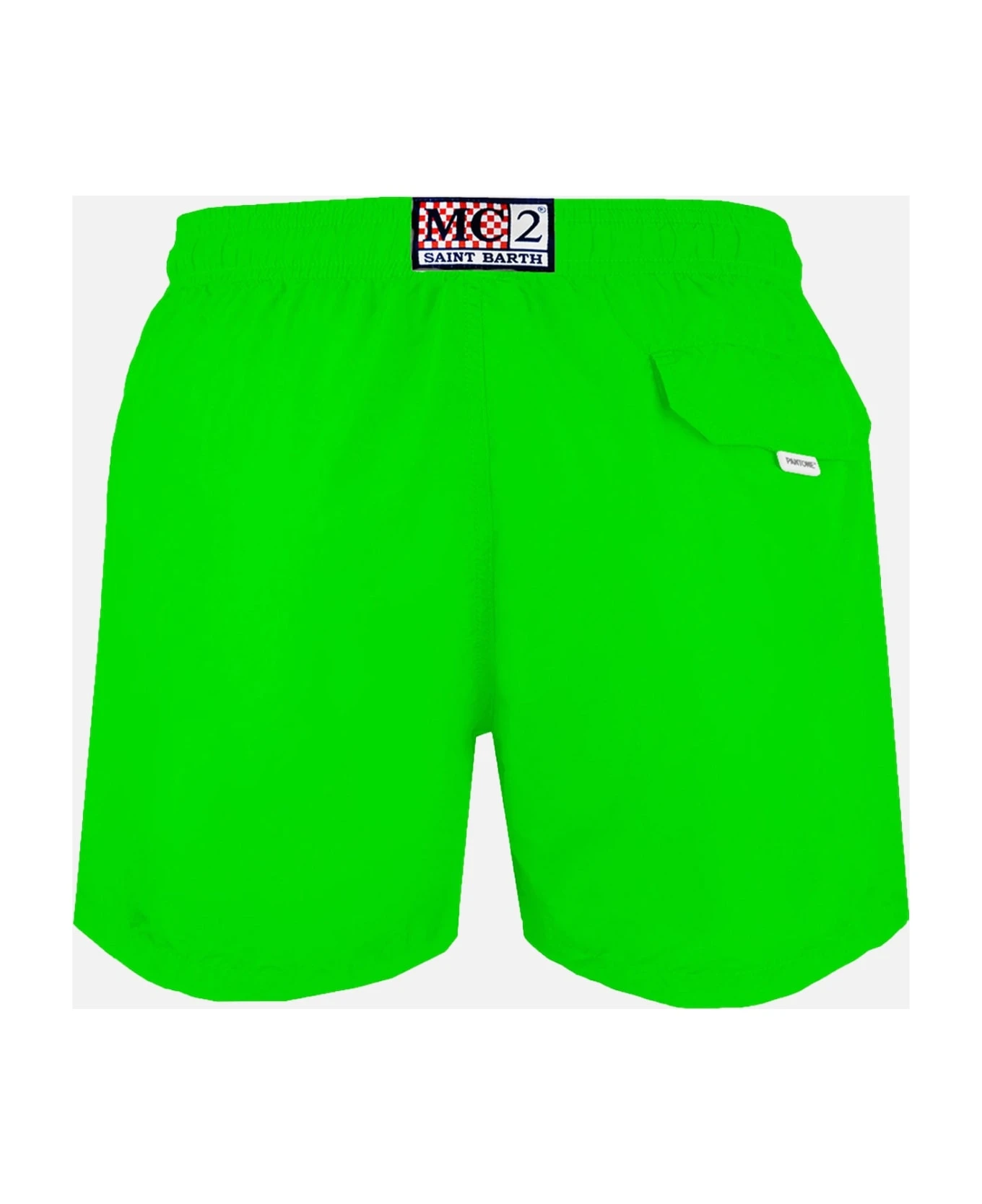 MC2 Saint Barth Man Fluo Green Swim Shorts | Pantone Special Edition 4 MC2 Saint Barth Man Fluo Green Swim Shorts | Pantone Special Edition - Image 2