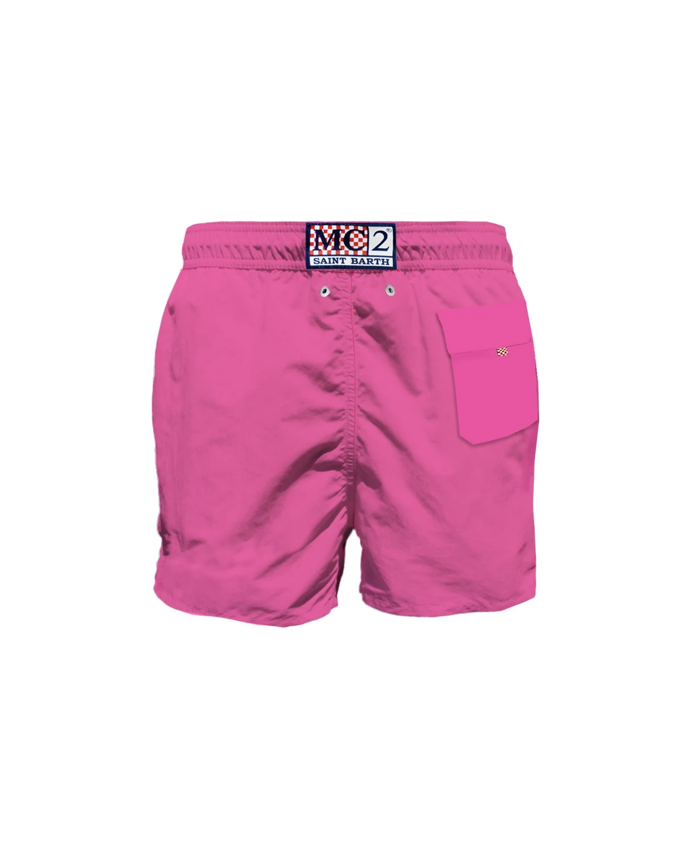 MC2 Saint Barth Man Fluo Pink Swim Shorts With Pocket 4 MC2 Saint Barth Man Fluo Pink Swim Shorts With Pocket - Image 2