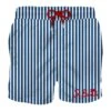 MC2 Saint Barth Man Classic Swim Shorts With White And Blue Stripes