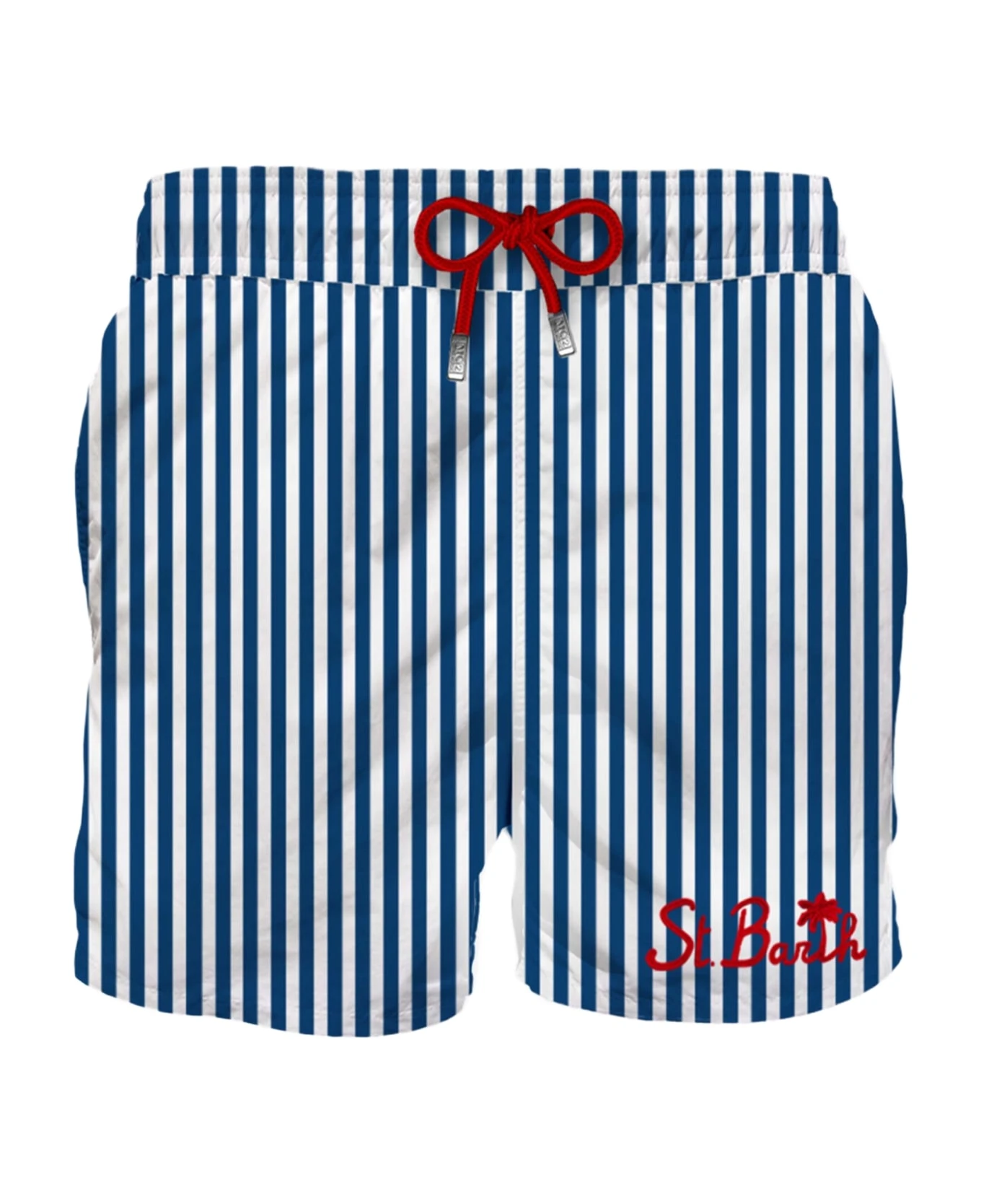 MC2 Saint Barth Man Classic Swim Shorts With White And Blue Stripes 3 MC2 Saint Barth Man Classic Swim Shorts With White And Blue Stripes