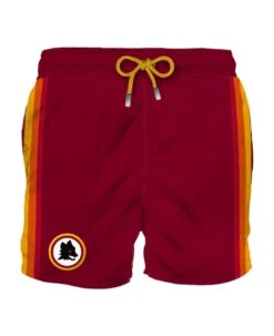 MC2 Saint Barth Man Classic Swim Shorts With As Roma Patch | As Roma Special Edition
