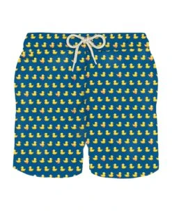 MC2 Saint Barth Man Light Fabric Swim Shorts With Ducky Print