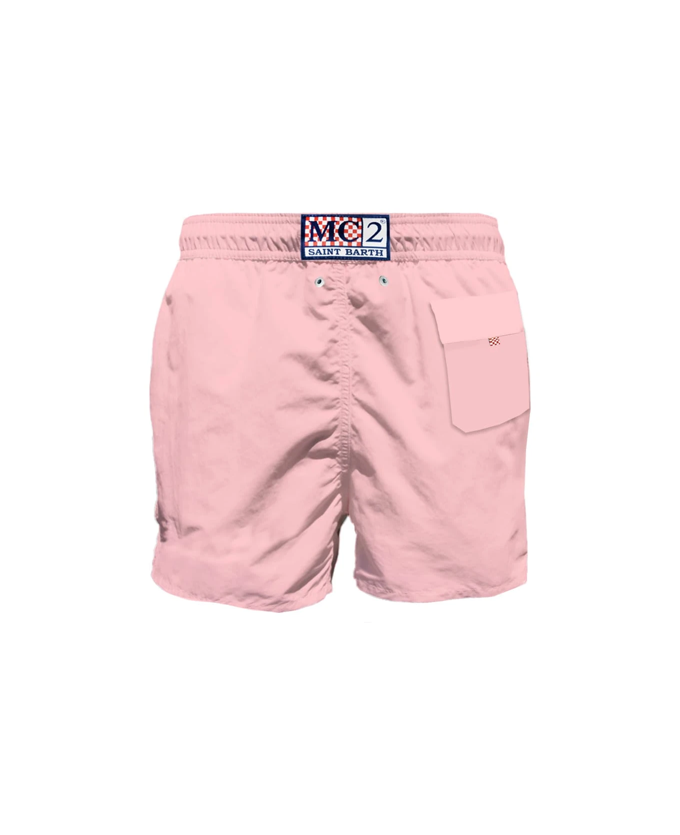 MC2 Saint Barth Pink Man Swim Shorts With Pocket 4 MC2 Saint Barth Pink Man Swim Shorts With Pocket - Image 2