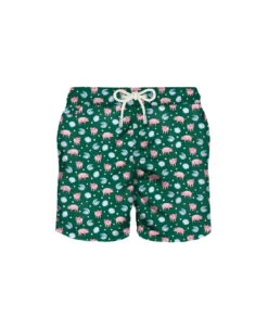 MC2 Saint Barth Light Fabric Man Swim Shorts Pig And Pearl Print