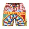 Dolce & Gabbana Yellow Swim Boxer For Boy With Logo And Print -Family Dressing 732bdd91baa76b567789f904ab2b175e
