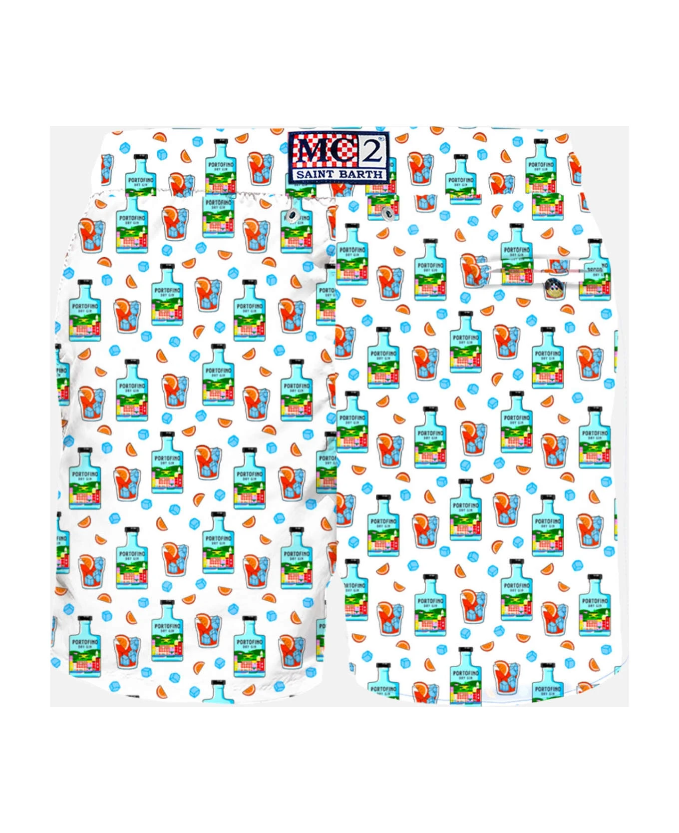 MC2 Saint Barth Man Light Fabric Swim Shorts With Portofino Gin Print | Portofino Dry Gin Special Edition 4 MC2 Saint Barth Man Light Fabric Swim Shorts With Portofino Gin Print | Portofino Dry Gin Special Edition - Image 2