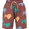 Bobo Choses Brown Swim Boxer For Boy With Fishes Printed All-over -Family Dressing 76b46aa4a69688d002dda0d595bfd10e
