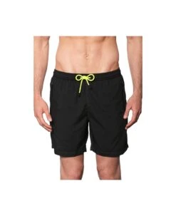 MC2 Saint Barth Man Black Zipped Swim Shorts