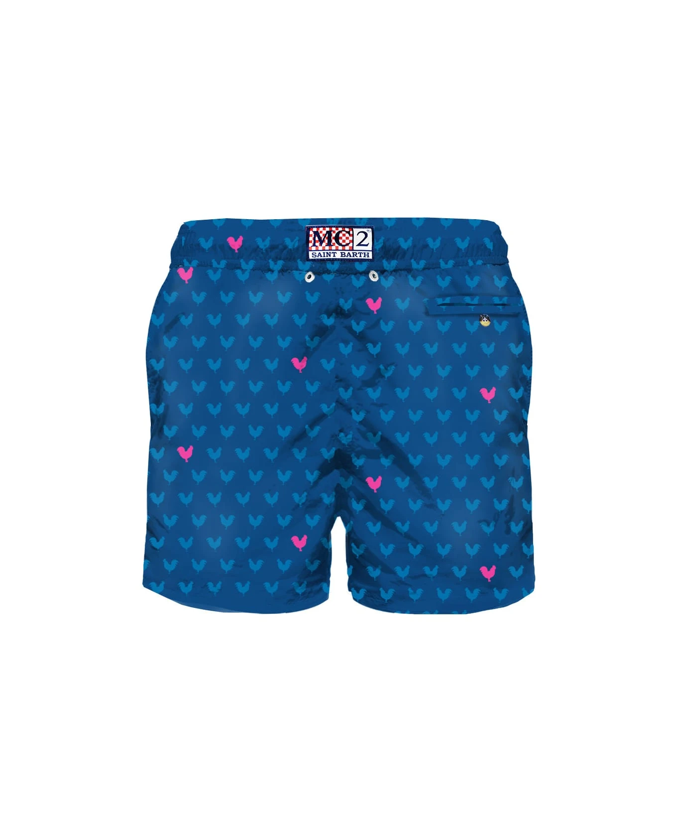 MC2 Saint Barth Light Fabric Man Swim Shorts Rooster Print 4 MC2 Saint Barth Light Fabric Man Swim Shorts Rooster Print - Image 2