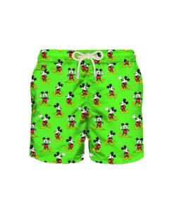 MC2 Saint Barth Man Light Fabric Swim Shorts With Mickey Mouse Print | ©disney Special Edition