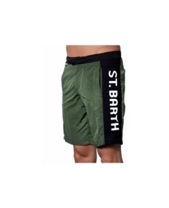 MC2 Saint Barth Military Green Swim Shorts With Contrast Lateral Band -Family Dressing 7ff491c7c2653dcd5748623268176579