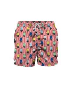 MC2 Saint Barth Man Classic Swim Shorts With Vespa Print | Vespa® Special Edition