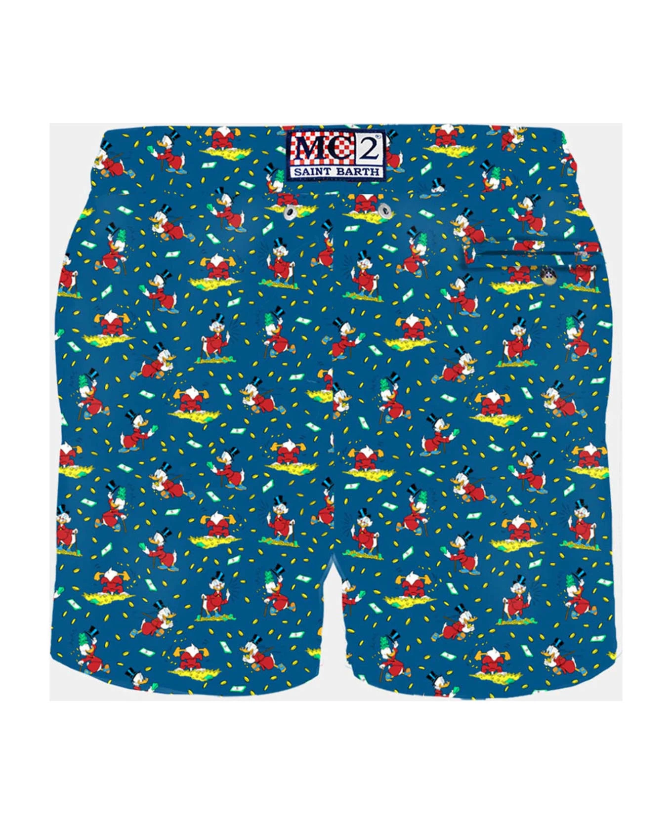 MC2 Saint Barth Man Light Fabric Swim Shorts With Uncle Scrooge All Over Print | ©disney Special Edition 4 MC2 Saint Barth Man Light Fabric Swim Shorts With Uncle Scrooge All Over Print | ©disney Special Edition - Image 2