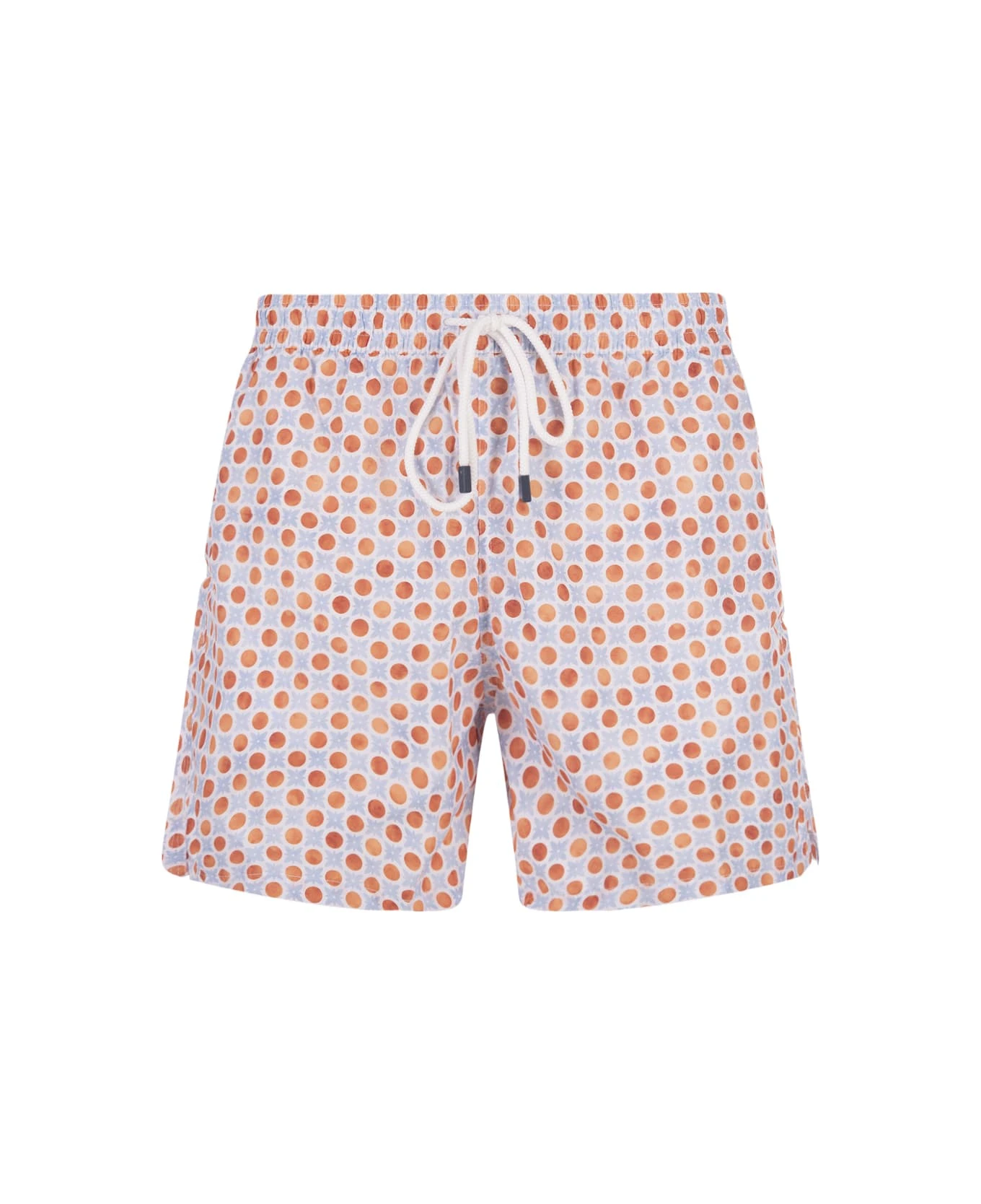 Swim Shorts With Two-tone Flower And Polka Dot Pattern 3 Swim Shorts With Two-tone Flower And Polka Dot Pattern