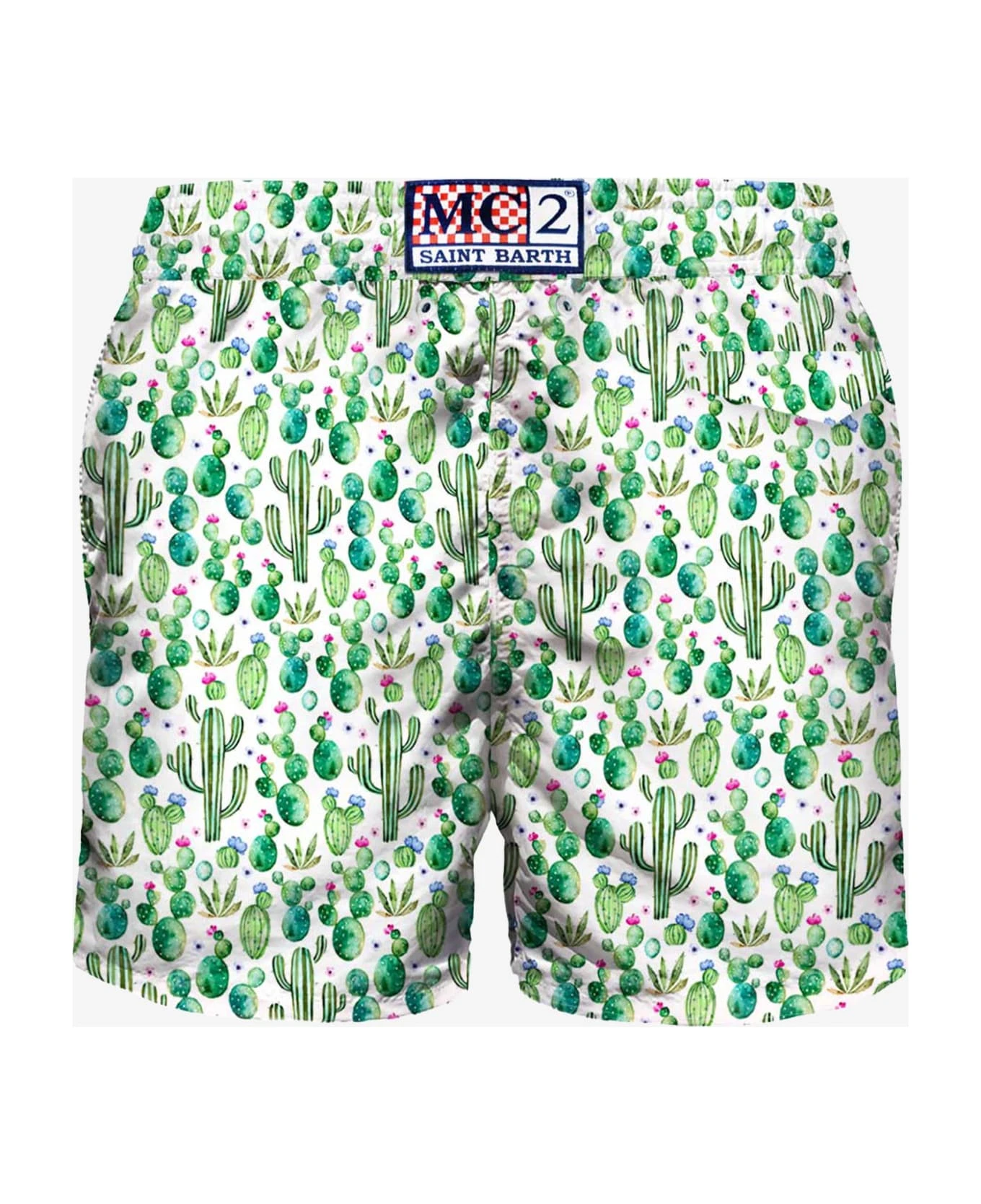 MC2 Saint Barth Light Fabric Man Swim Shorts Prickly Plant Print 4 MC2 Saint Barth Light Fabric Man Swim Shorts Prickly Plant Print - Image 2