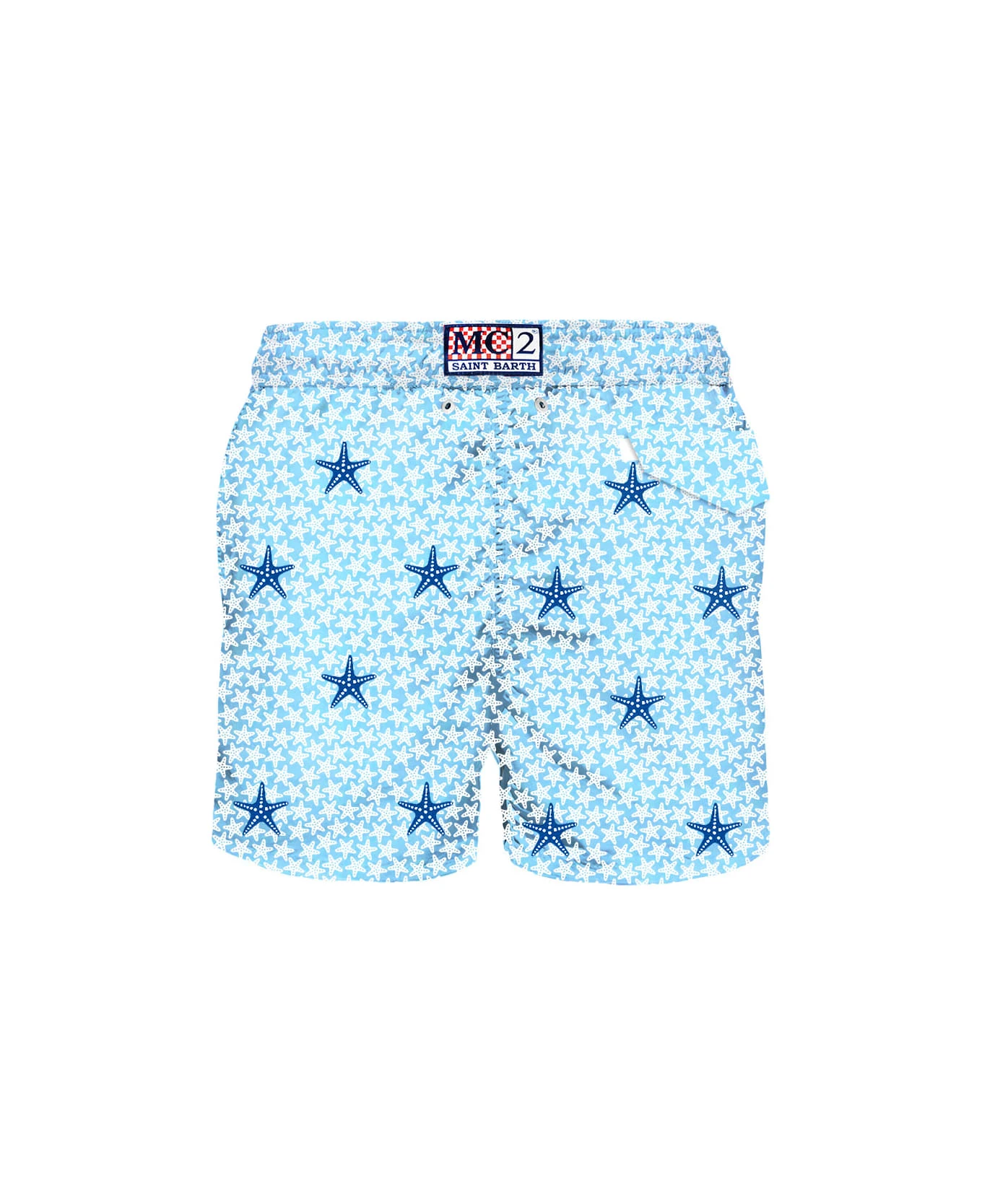 MC2 Saint Barth Man Light Fabric Swim Shorts With Stars Embroidery 4 MC2 Saint Barth Man Light Fabric Swim Shorts With Stars Embroidery - Image 2