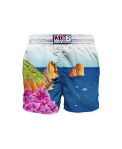 MC2 Saint Barth Man Swim Shorts With Capri Print -Family Dressing 96989ca657347cec9613eccb7a01c126
