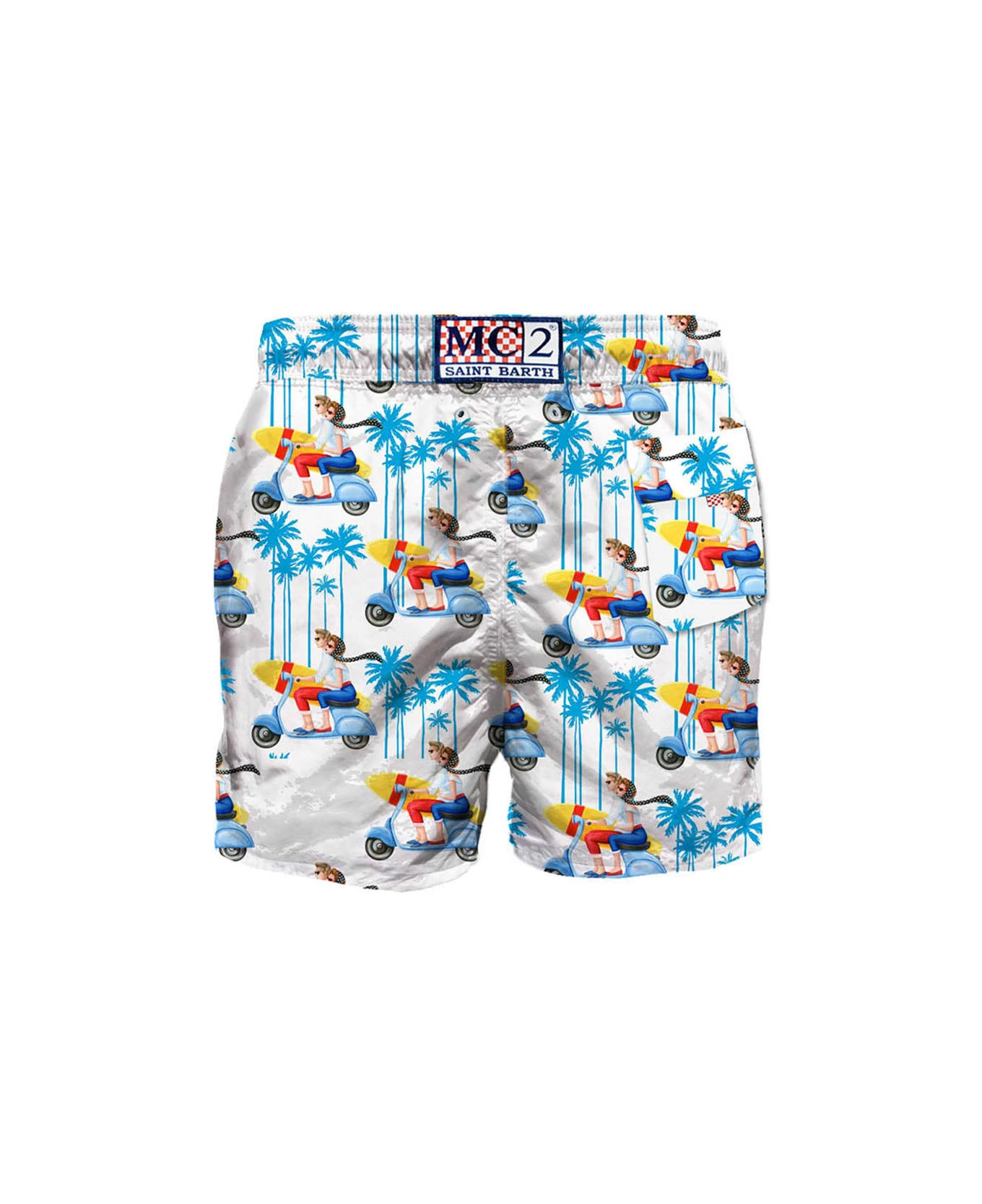 MC2 Saint Barth Oh Vespa®! Mid-length Swim Shorts - Vespa® Special Edition 4 MC2 Saint Barth Oh Vespa®! Mid-length Swim Shorts - Vespa® Special Edition - Image 2